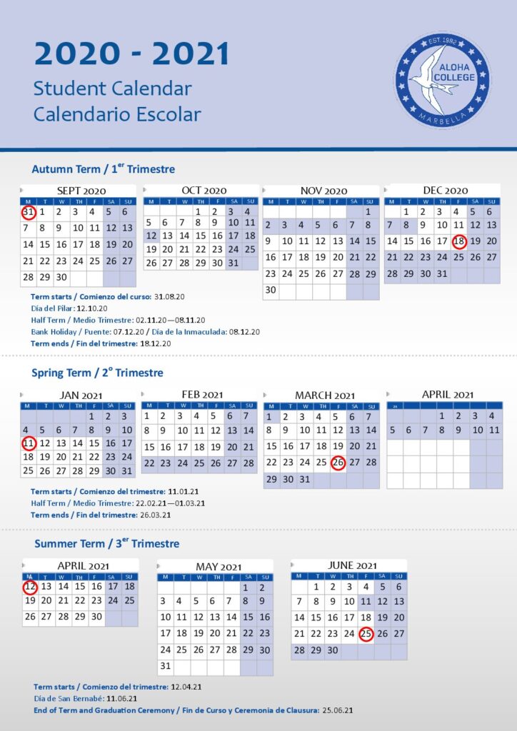 Student Calendar