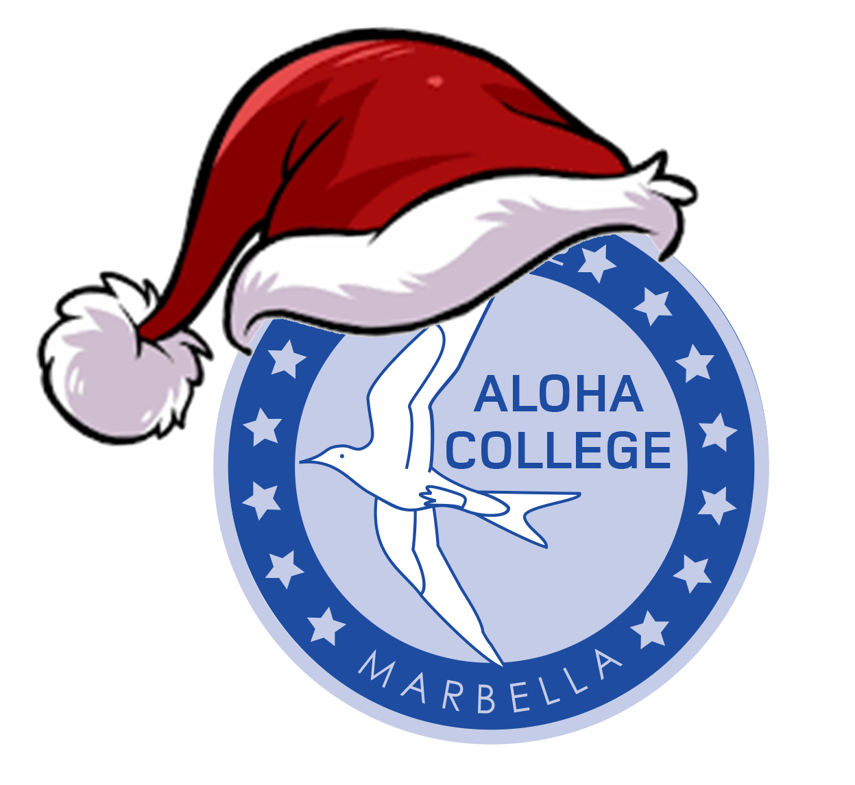 Aloha-College-Logo-Santas-Hat